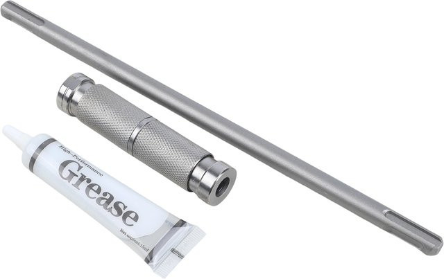 DAZZLEEX SDS PLUS Verlängerungsstange Kit mit Schnellspanner, Silber, Länge: 26 cm - Bild 1