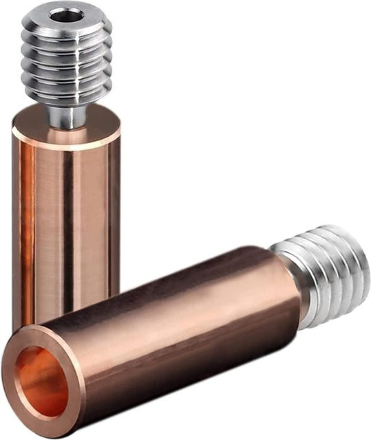 LIXIU 2er-Set Bimetall Heatbreak aus Kupfer und Titan TC4 für Hochtemperatur-Druckanwendungen, kompatibel mit CR10 V3, S4, S5, Ender 3 V2, Ender 3 Pro und Ender 5, mehrfarbig - Bild 1