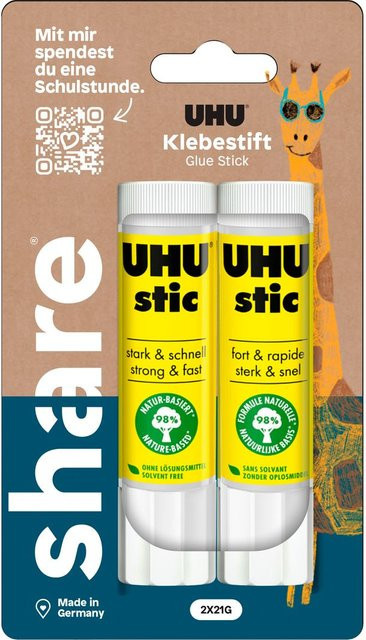 UHU share Klebestift für Papier und Kunststoff, 21 g - Bild 1