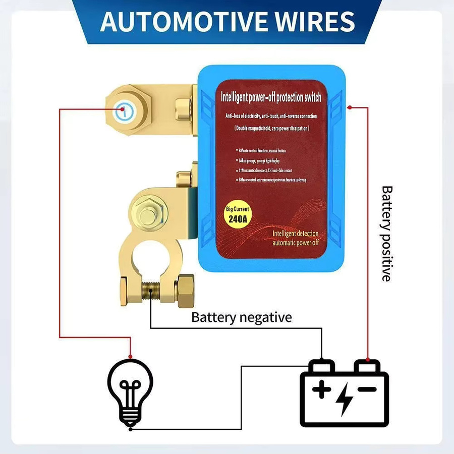 Daiertek Fernbatterie-Trennschalter 12V 240A Kill-Schalter mit Fernbedienung für dein Auto - Bild 4