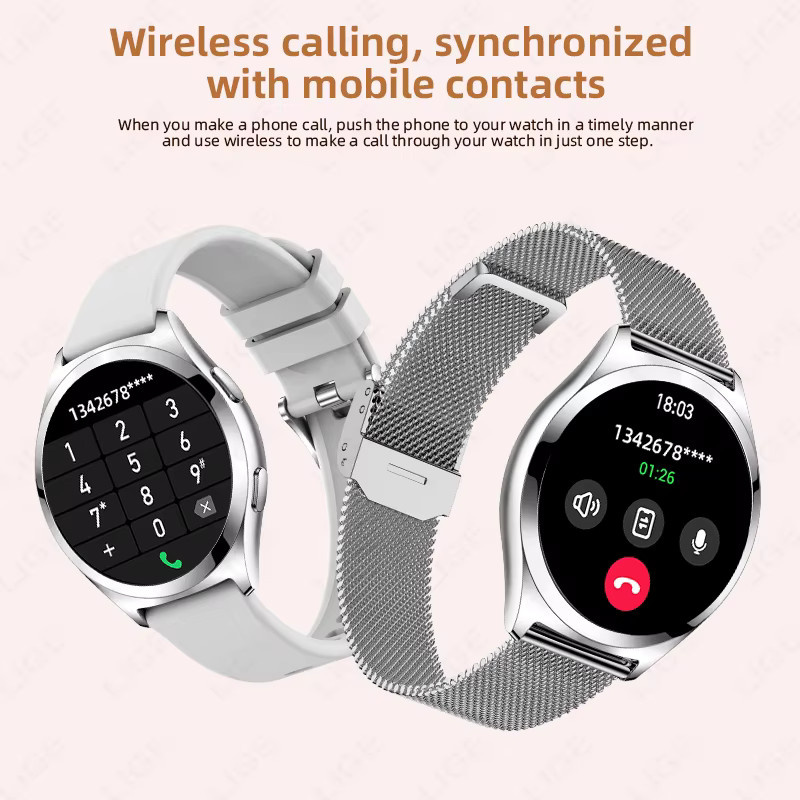 LIGE Smartwatch, Schwarz, Milanaise, Damen - Bild 3