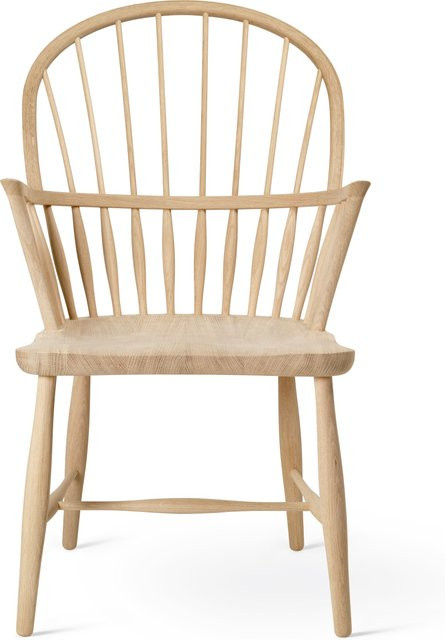 Carl Hansen & Søn Windsor Stuhl FH38 mit Armlehnen in Beige, geölt - Bild 1