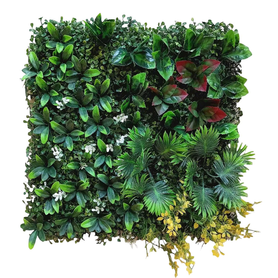 HAUSPROFI Künstliche Grünpflanzenwand in Grün, quadratische Wandpaneele für Innen und Außen, B/H: 50 x 50 cm - Bild 6