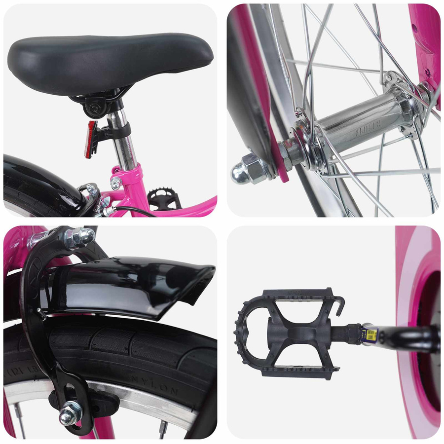 VD Home Furnishing Kinderfahrrad 18 Zoll Rosa und Schwarz - Bild 3