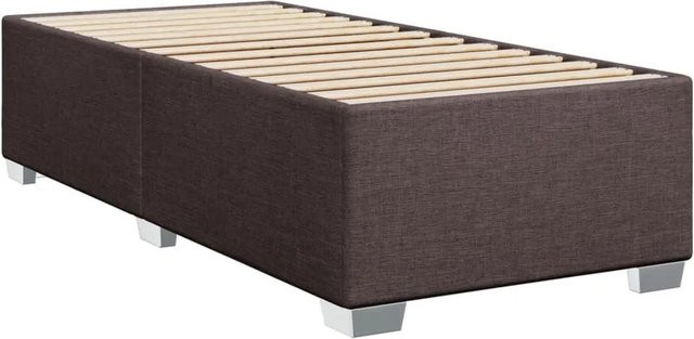 vidaXL Bettgestell mit Stoffbezug in Dunkelbraun, B/T: 90 x 190 cm - Bild 1