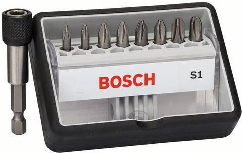 Bosch Schrauberbit-Set Robust Line S Extra-Hart, 8 + 1 teilig, PH, Edelstahl, Mehrfarbig - Bild 1