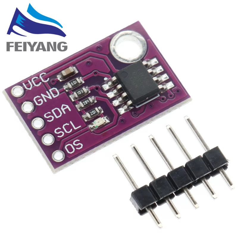 SAMIROB LM75 CJMCU-75 Sensormodul Temperatursensor mit High Speed I2C IIC Schnittstelle in Purple - Bild 2