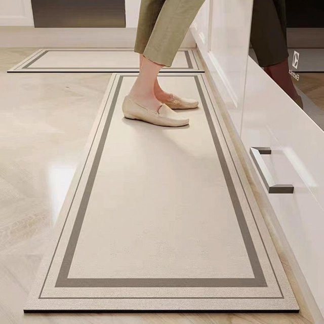 Saugfähige Kieselgur-Küchenmatte von Yiran Furniture, beige, B: 120 cm, T: 50 cm - Bild 1