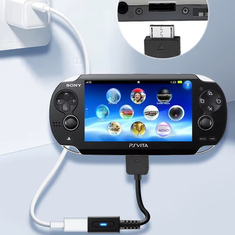 OULLX USB-C-Ladekabel für PlayStation Vita 1000 Konsole in Schwarz - Bild 4