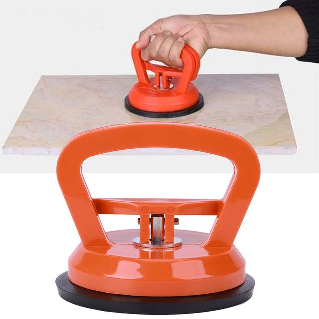 WALFRONT Glasheber mit starkem Vakuum-Saugnapf für 50kg, Glasheber-Abzieher aus Kunststoff in Orange - Bild 1