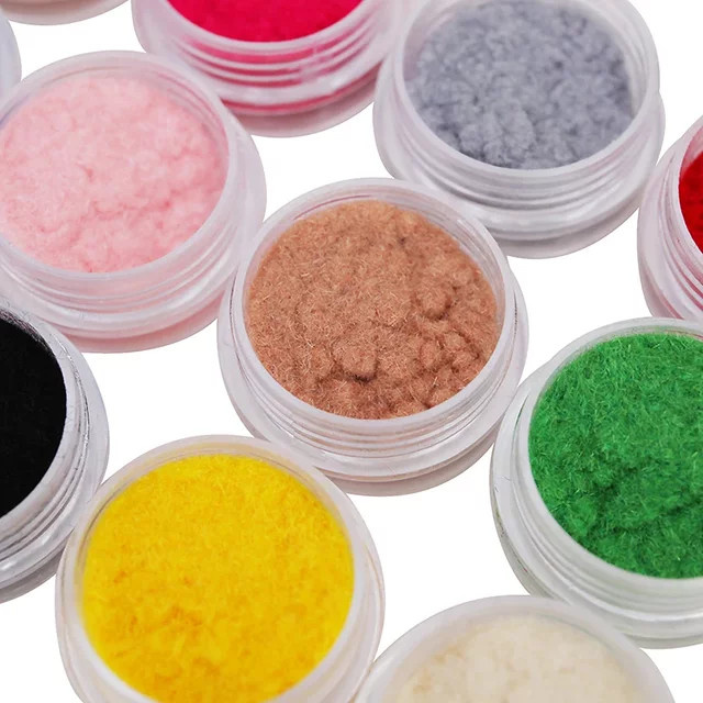 Art lalic Beflockungspulver Samtpigment, 12 Farben, Matt, Unisex - Bild 1