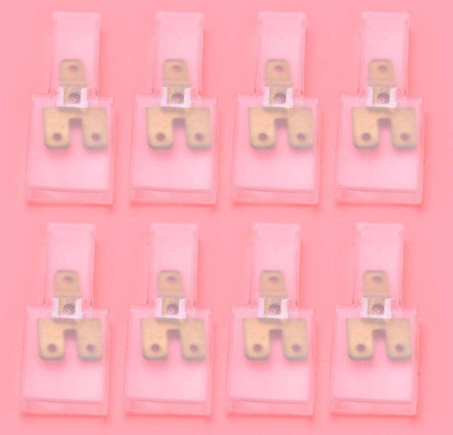 8 Stück Flachstecker Y-Verteiler Konvertierungsadapter 6,3 mm mit transparentem isoliertem Gehäuse - Bild 1