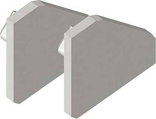 Brumberg Endkappen-Set aus Kunststoff in Silber und Grau, B/H: 18 x 18 mm - Bild 1