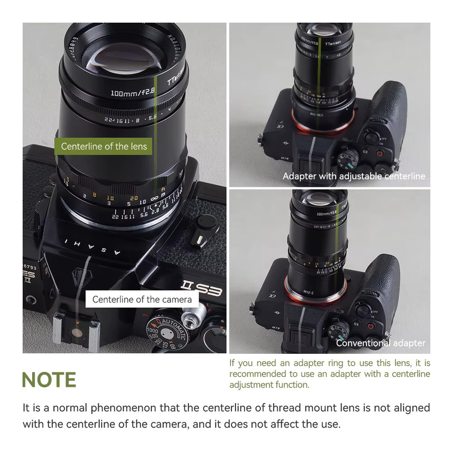 TTArtisan 100mm f/2.8 Vollformat Kameraobjektiv mit Bokeh-Effekt M42 Anschluss in Schwarz - Bild 5