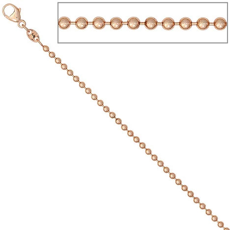 Colfem Kugelkette 585 Rotgold, 2,0 mm, 42 cm, Unisex - Bild 1