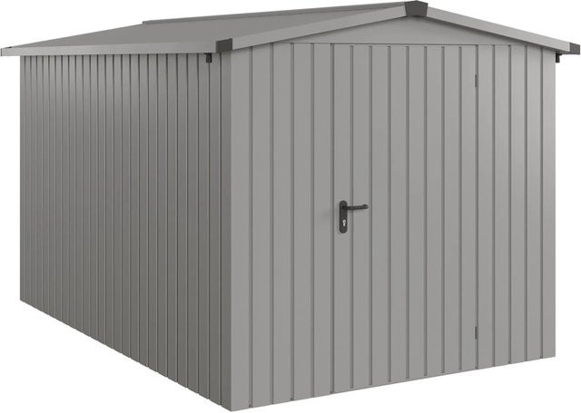Hörmann EcoStar Gerätehaus Euroline Satteldach 1-flg Graualuminium B/T/H: 237 x 325 cm - Bild 1