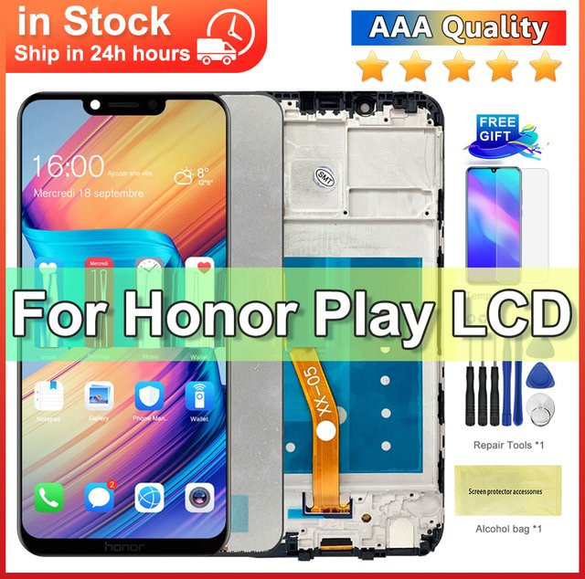 Honor Play LCD-Display mit 6,3 Zoll Touch-Digitizer und Rahmen in Schwarz für COR-L29 COR-AL00 - Bild 1