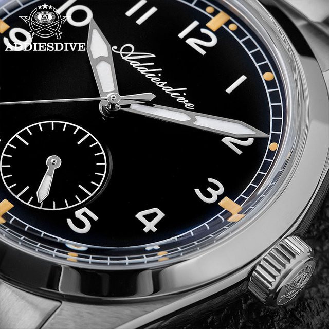 ADDIESDIVE Armbanduhr, Quarz, Edelstahl, 36 mm, Blau, Herren - Bild 1