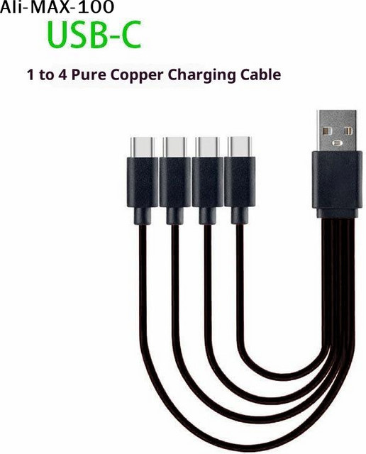Huawei 4-in-1 Multi-USB-C-Splitter Ladekabel für Tablet und Laptop in Schwarz - Bild 1