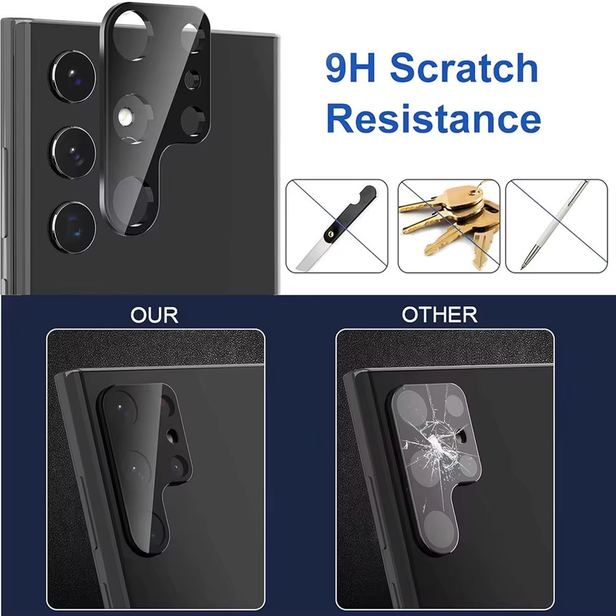 NNBILI 3er Set Kamera Schutz Glas für Samsung Galaxy S25 S24 S23 Ultra S22 S21 Plus und FE Kamera Objektiv Schutzfolie - Bild 3