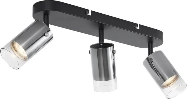 QAZQA Moderner Decken-Spot in Gunmetal, 3-flammig, drehbar und verstellbar - Bild 1