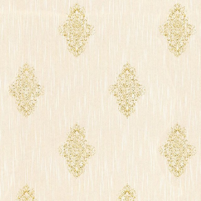 Profhome Barock Tapete Ornament in Creme und Gold, Vlies, Breite: 0,53 m, Länge: 10,05 m - Bild 1