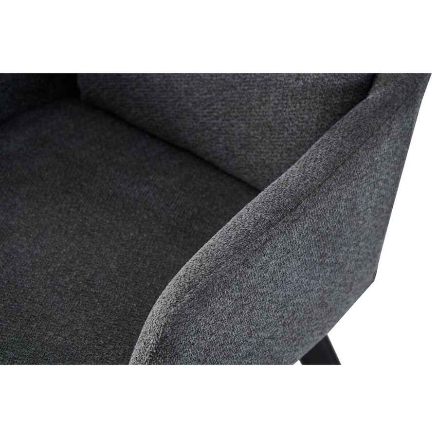 2er Set Stühle SOPHIE von xonox.home in Anthrazit aus Stoff mit Metallgestell, B/H/T: 53 x 87 x 62 cm - Bild 4