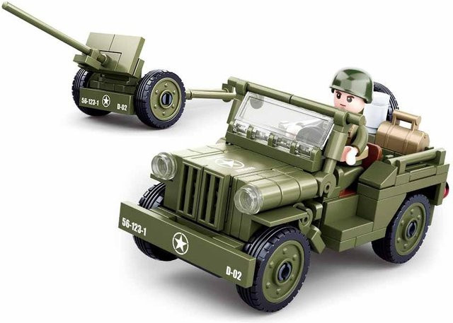 Kidsly Armee Auto Modell Baustein, 143-teiliges Set, ab 6 Jahren - Bild 1