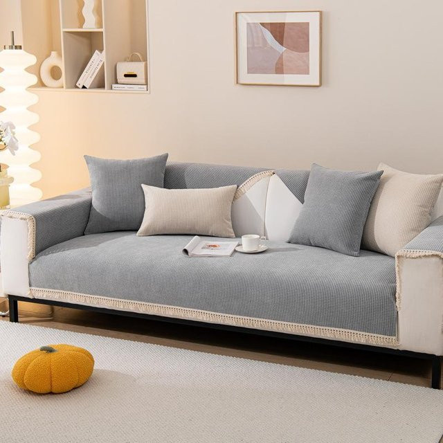 Super Six Chenille Sofakissen rutschfest und waschbar B/B: 70 x 70 cm - Bild 1