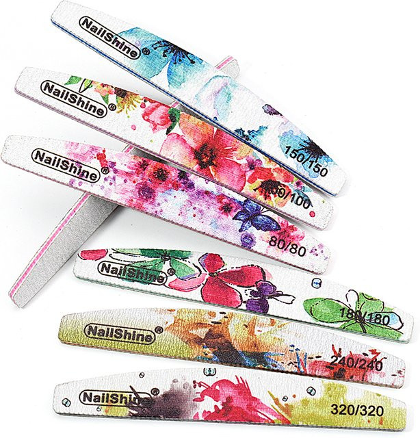 JEARLYU Nagelfeilen-Set, 3-teilig, Halbmond-Schleifpapier, Unisex - Bild 1