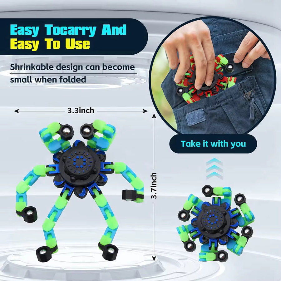 JK-ZMM Fidget Spinner Glow in The Dark, 4-teiliges Set, sensorisches Spielzeug - Bild 6