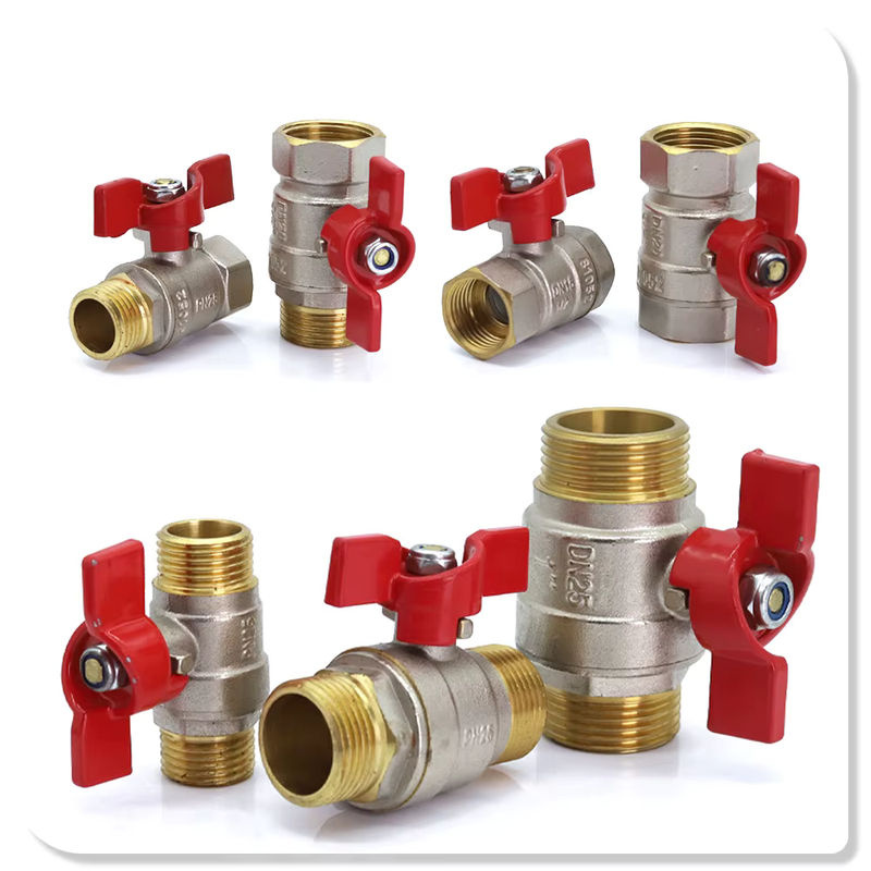 MUCIAKIE Messing und Kupfer Kugelhahn Fitting Adapter Set in Gold für Gartenbewässerung mit 1/2", 3/4" und 1" Anschlüssen - Bild 5