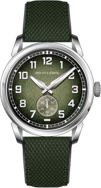 Specht & Söhne Armbanduhr, Automatik, Edelstahl, Grün, Kautschukarmband, 38 mm, Herren - Bild 1