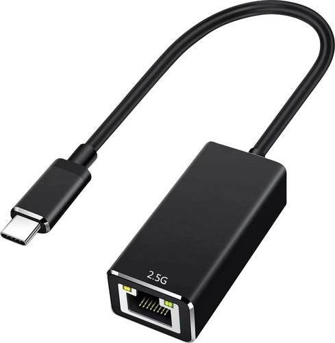 VALUE USB 3.2 Gen 2 Typ C zu 2.5-Gigabit-Ethernet Konverter RJ45 Schwarz - Bild 1