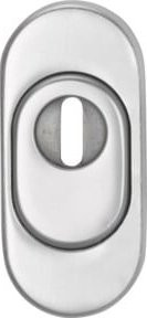 Dieckmann Schlüsselrosette 0815/0000 VA in Silber mit Schild für 14,5mm PZ - Bild 1