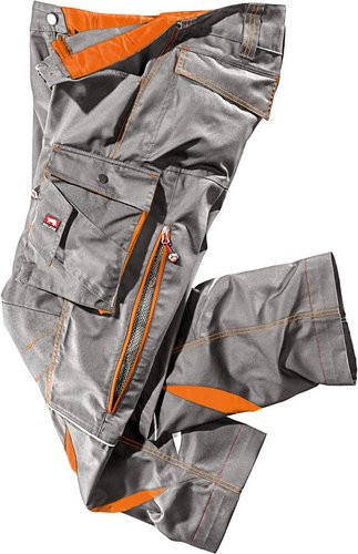 BULLSTAR Arbeitshose ULTRA in Grau mit Reflexstreifen aus Poly-Cotton - Bild 1