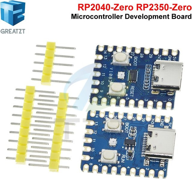 GREATZT RP2040-Zero und RP2350-Zero PICO Entwicklungsboard Mikrocontroller mit Dual-Core-Prozessor und USB-C-Schnittstelle in Blau - Bild 1