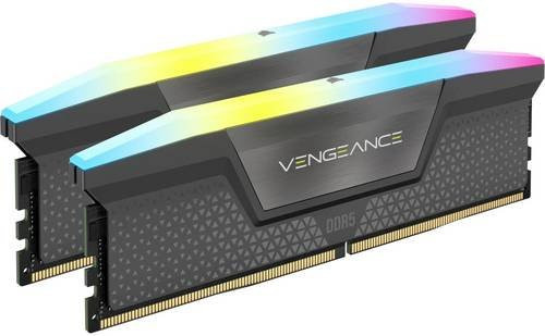Corsair Vengeance RGB DDR5 RAM Kit 64GB 2 x 32GB 6000MHz Schwarz Grau - Bild 1
