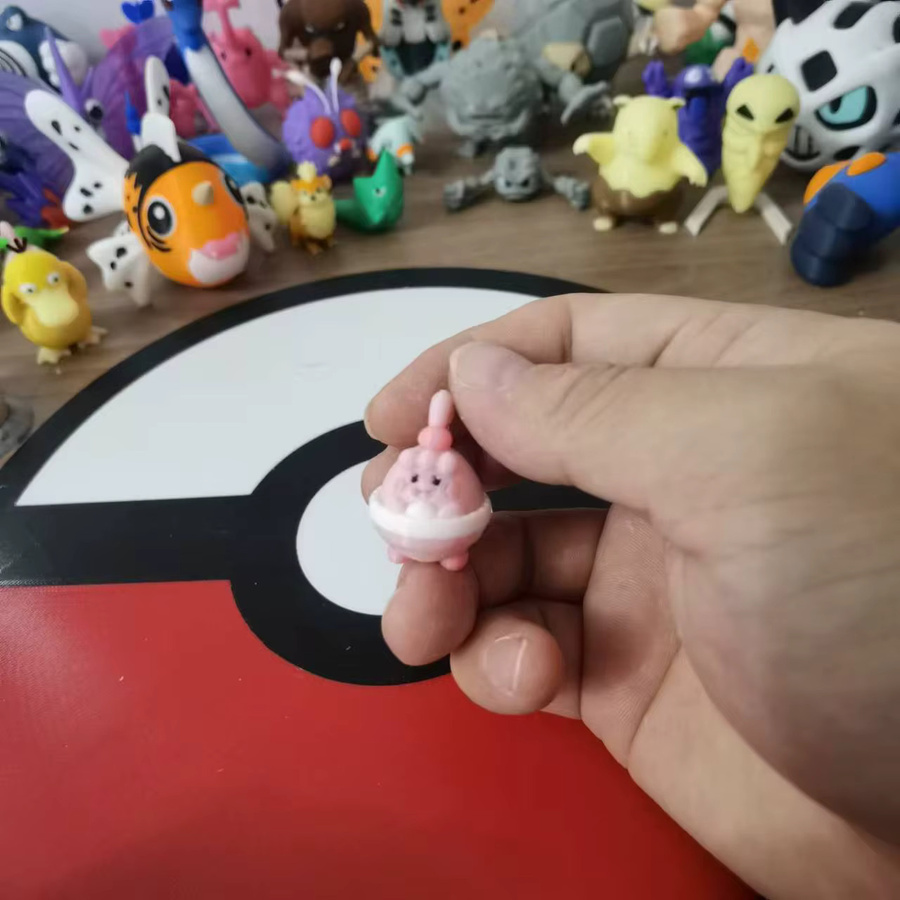 Bandai Pokémon Anime Chansey Blissey Happiny Poliwhirl Poliwrath, Desktop-Modell, Maßstab 1:20 - Bild 2