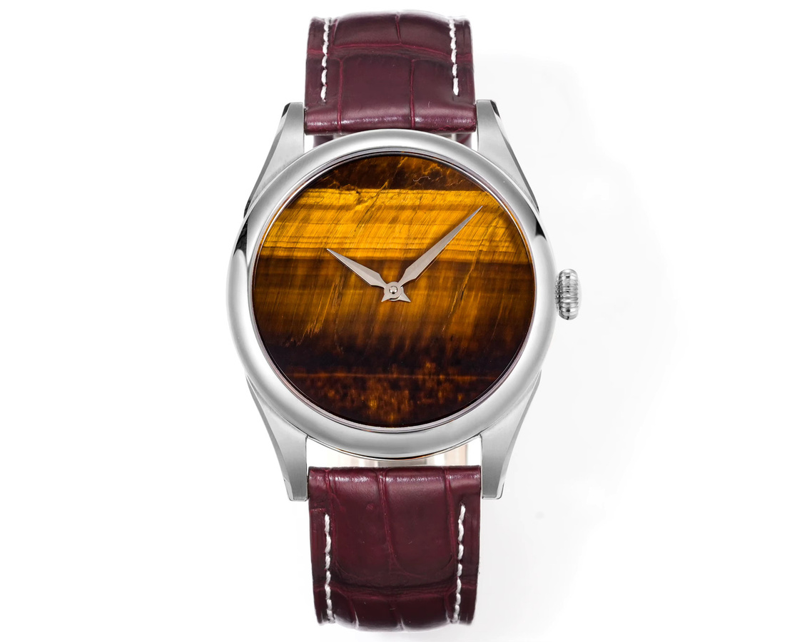 HUASUO Armbanduhr Automatik, Edelstahl, Tigerauge, 38 mm, Herren - Bild 1