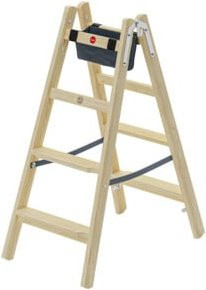 Hailo Holzleiter Master H80 Leaning Ladder mit 2 x 4 Stufen aus FSC-zertifiziertem Holz in Multicolour - Bild 1
