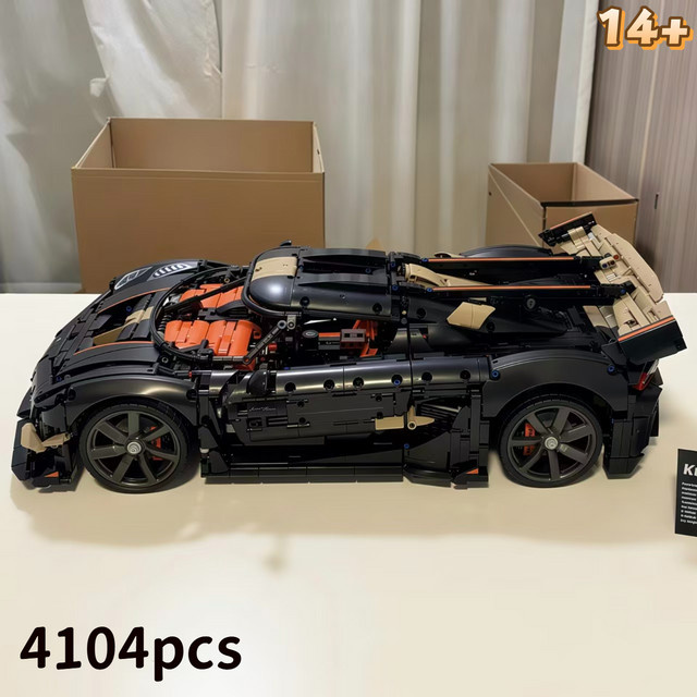 Hot Toys Koeni Spear Megacar Supersportwagen, Baustein-Puzzle-Modell, 4104 Teile, ab 14 Jahren - Bild 1