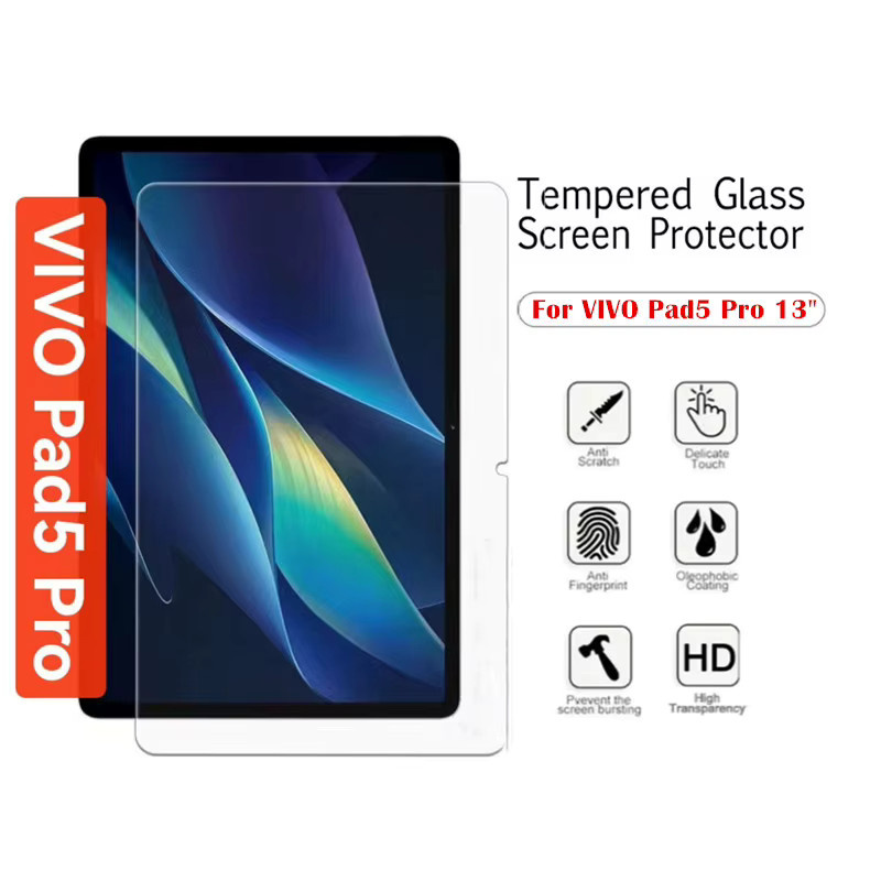 2er-Set Gehärtetes Glas Display Schutzfolie für Vivo Pad 5 Pro 13 Zoll 2025, Transparent, HD Kratzschutz - Bild 2