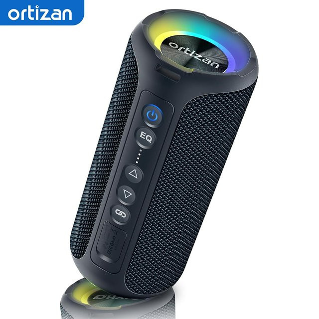 Ortizan Bluetooth-Lautsprecher mit 40 W, tragbarer TWS-Lautsprecher mit Stereo-Sound-Bass, Bluetooth 5.3, USB Typ C und 6600 mAh Akku - Bild 1