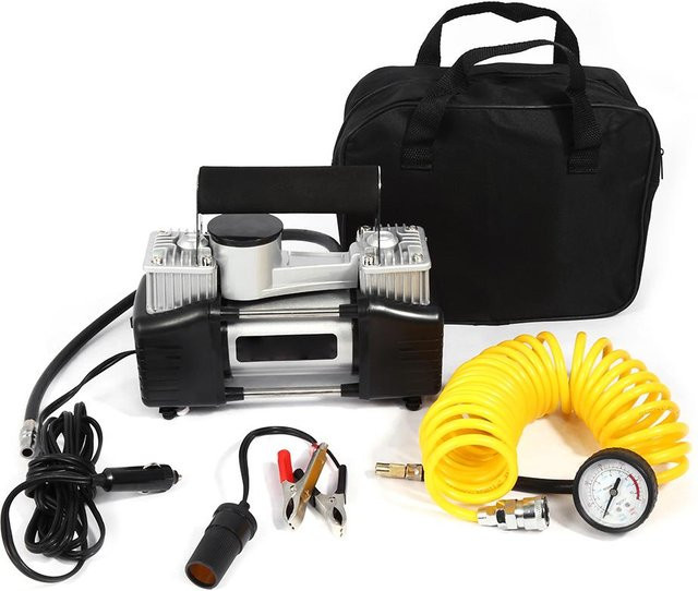 Aimo Hochleistungs 12V 150 PSI Luftkompressor Elektrische Reifenpumpe für Auto und Van in Silber - Bild 1