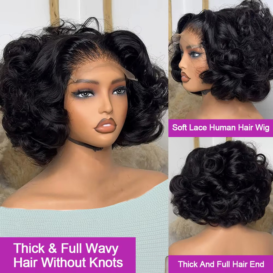 HJ WEAVE BEAUTY Bob-Perücke, Body Wave, 100% Echthaar, Damen - Bild 5