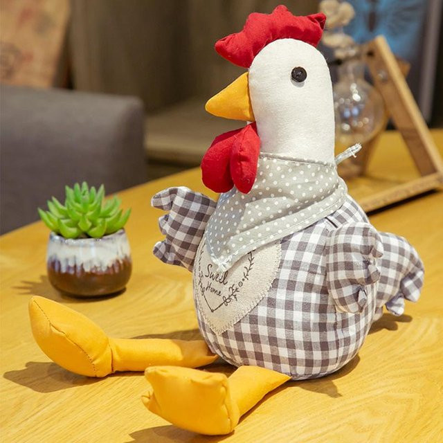 Yiran Health & Beauty Cartoon Hühnchen Puppe, Stofftier Plüschtier, 40cm, ab 12 Jahre - Bild 1
