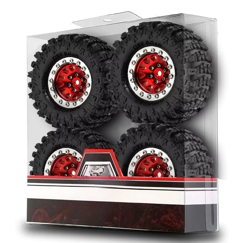 AT 99 MODEL MN82 LC79 Legierungs-Beadlock-Räder und -Reifen, 1/12 RC Crawler, Gummireifen-Upgrade-Set, Zubehör - Bild 1