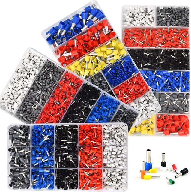 JORPETS 1900 Stück isolierte Crimp-Terminals Set, bunte Drahtverbinder für kaltgepresste Drahtanschlüsse, Multicolor - Bild 1