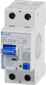 Doepke Fehlerstromschutzschalter DFS2 025-2/0,03-B SK RCD in Weiß - Bild 1